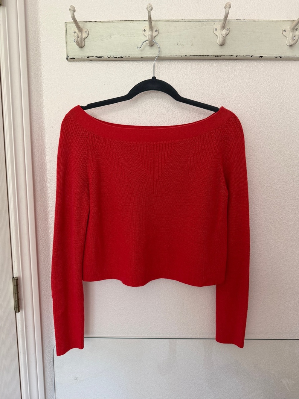 FRAME Denim Red Women's Boatneck Knit Sweater - M